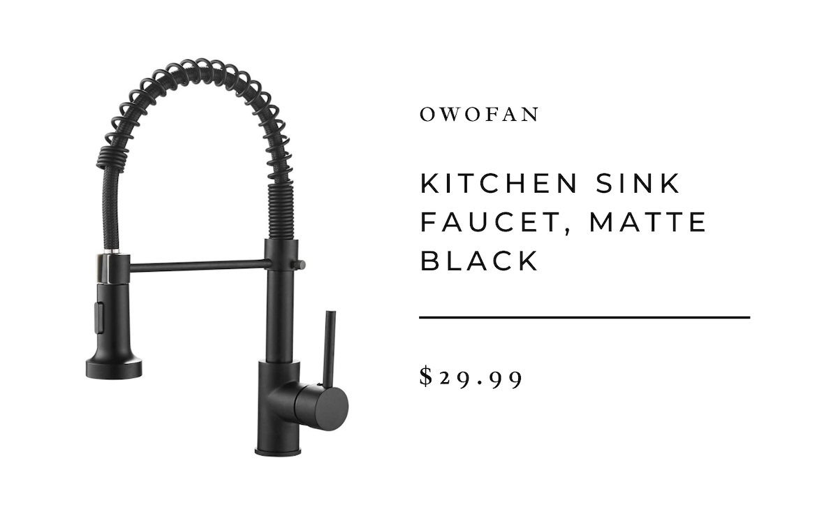 OWOFAN Kitchen Sink Faucet, Matte Black