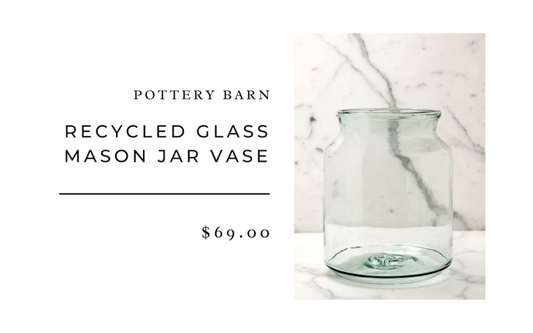 Pottery Barn Recycled Glass Mason Jar Vases