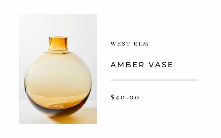 West Elm Amber Vase