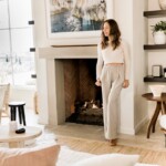 Camille Styles neutral living room at home in Austin