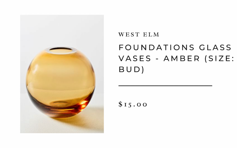 West Elm Foundations Glass Vases - Amber (size: bud)