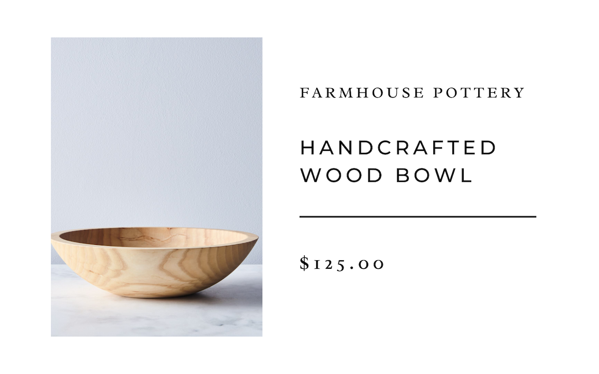 Farmhouse Pottery Handcrafted Wood Bowl