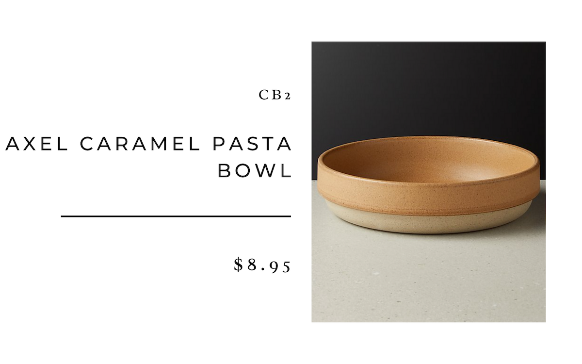 CB2 Axel Caramel Pasta Bowl