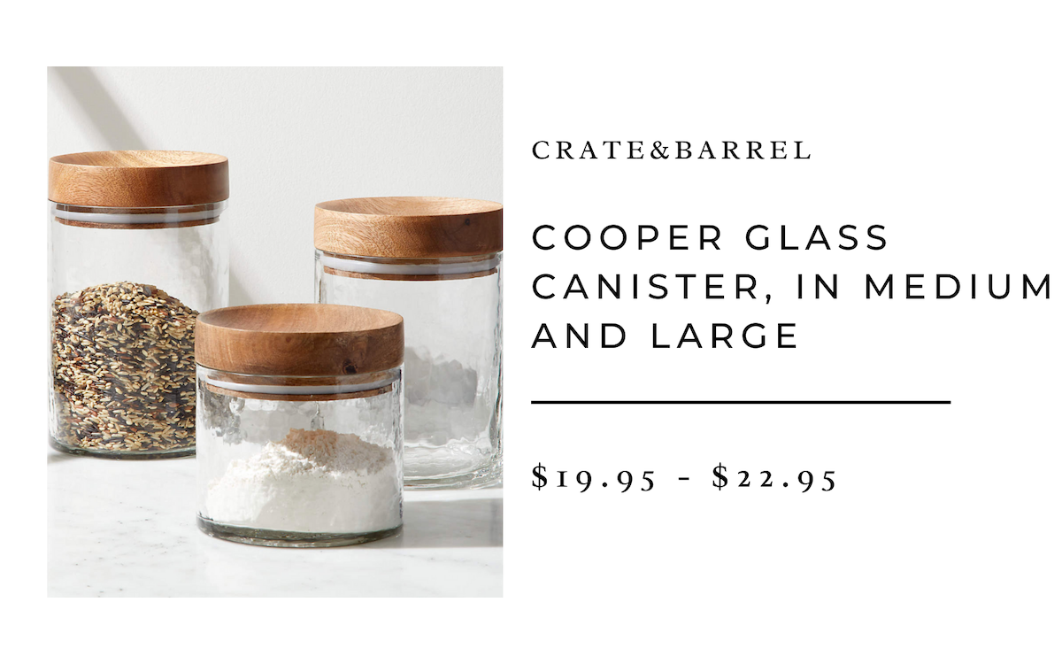 Crate&Barrel Cooper Glass Canister (Medium and Large)