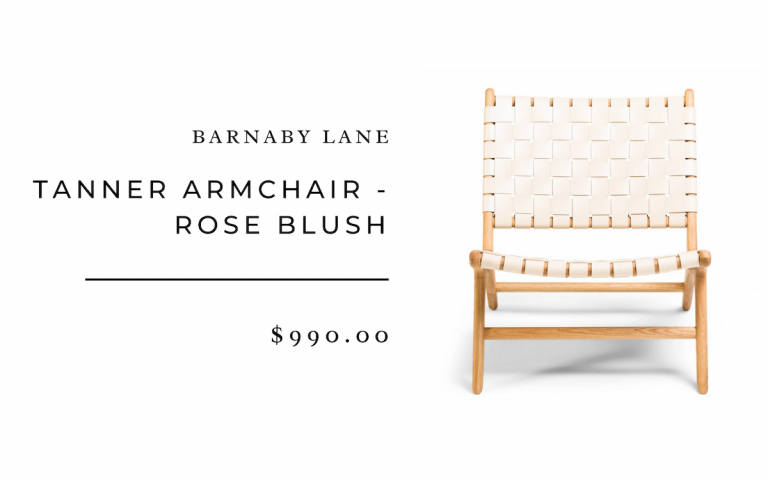 TANNER ARMCHAIR - ROSE BLUSH 