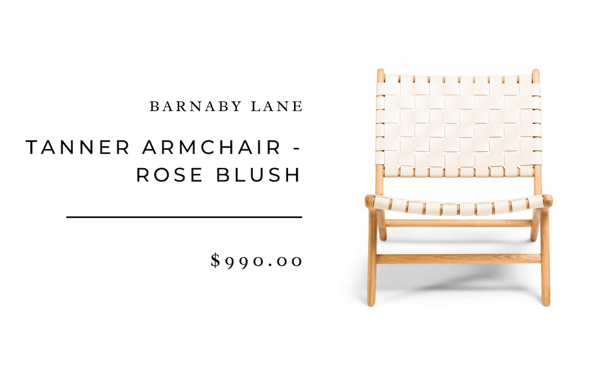 TANNER ARMCHAIR - ROSE BLUSH 