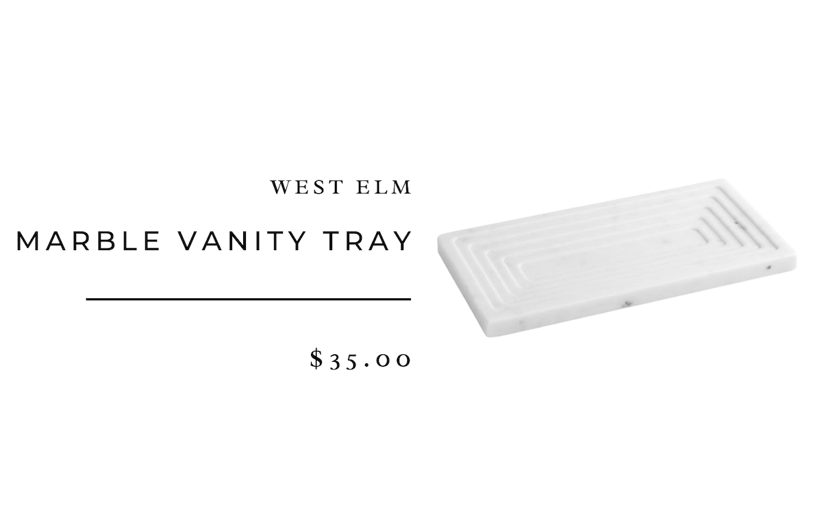 West Elm Marble vanity tray