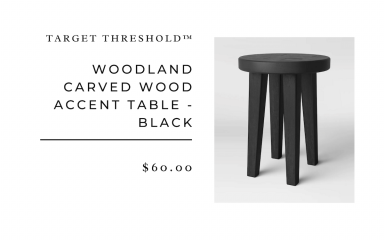 Woodland Carved Wood Accent Table - Black - Threshold™