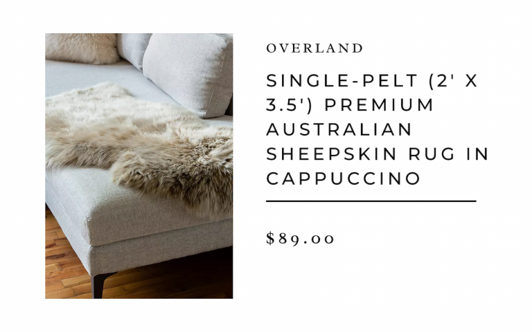 Overland Single-Pelt (2' x 3.5') Premium Australian Sheepskin Rug in Cappuccino