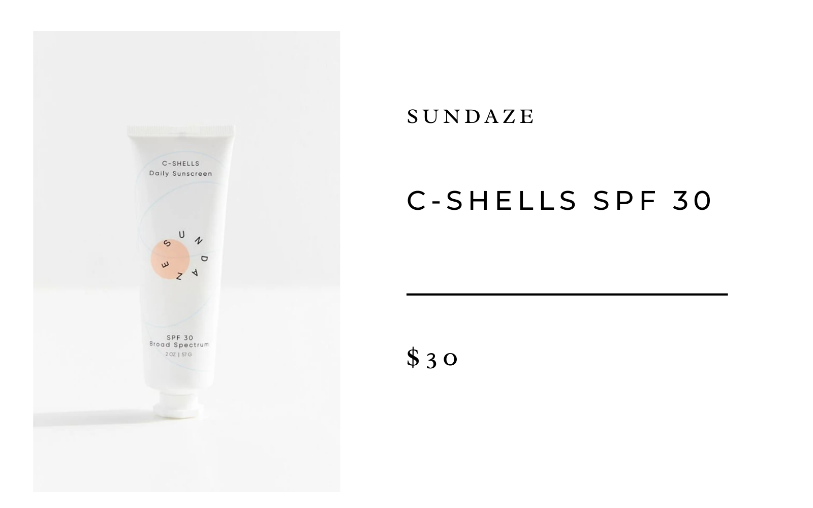Sundaze C-Shells SPF 30 