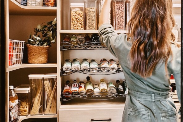 Camille Styles organized pantry - California Closets