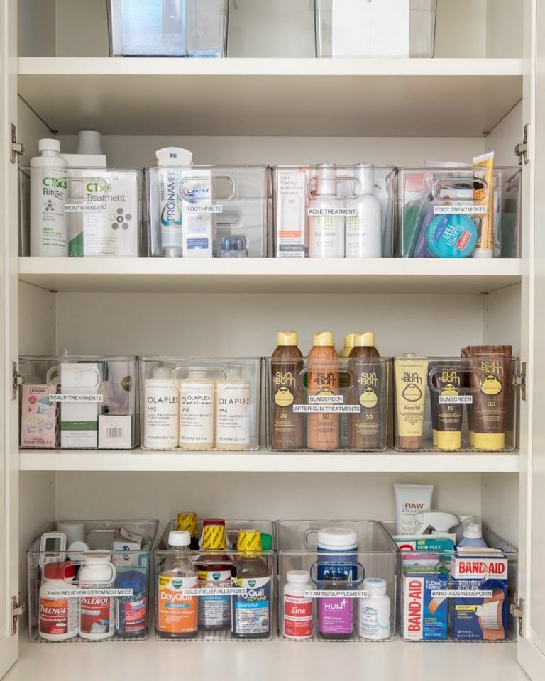 bathroom storage bins