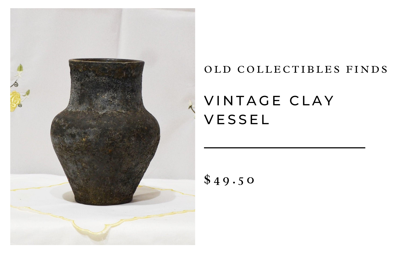 Old Collectibles Finds Vintage Clay Vessel