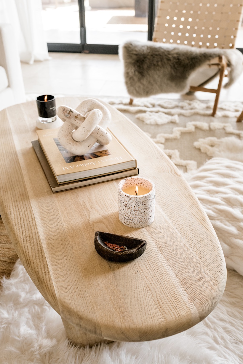 coffee table styling ideas neutral