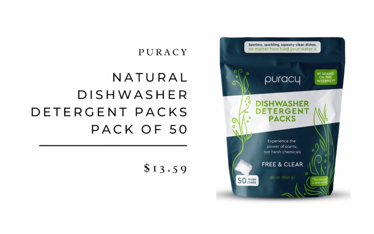 Puracy Natural Dishwasher Detergent Packs Pack of 50