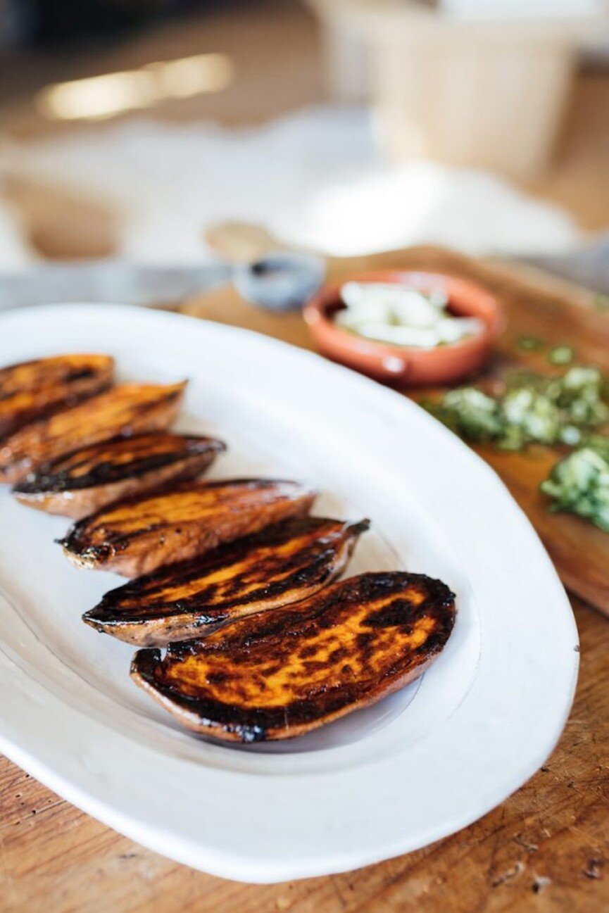 crispy roasted sweet potatoes