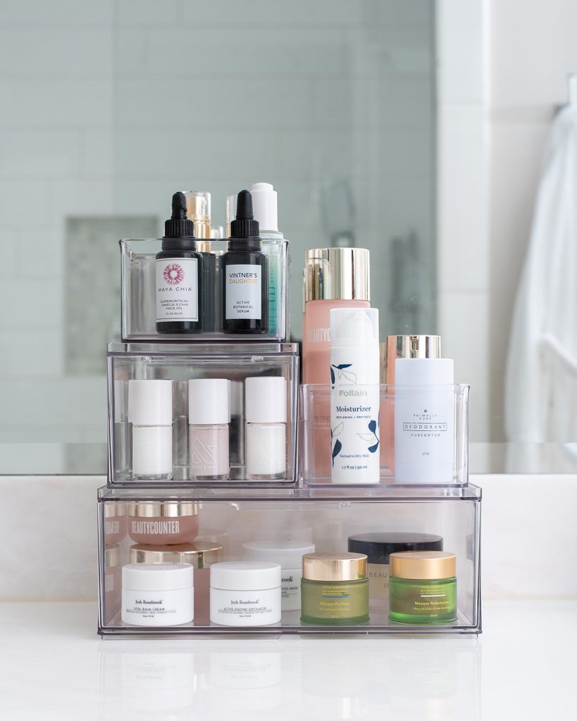 makeup and skincare organizer_how to organize your bathroom
