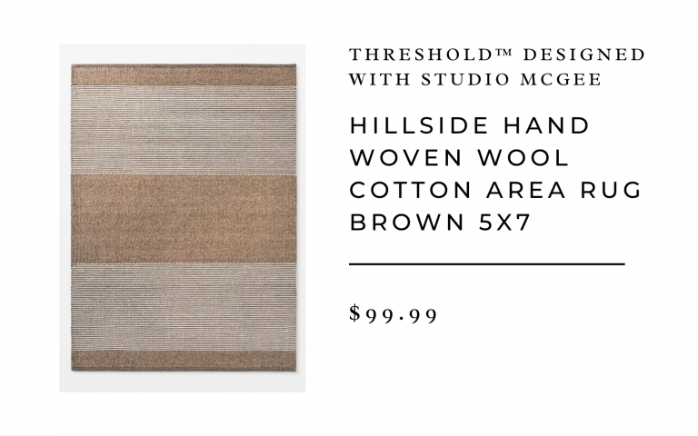 Hillside Hand Woven Wool Cotton Area Rug Brown - Threshold™ designed with Studio McGee 5x7