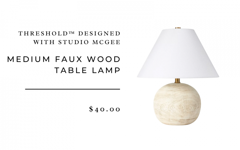 Medium Faux Wood Table Lamp - Threshold™ designed with Studio McGee