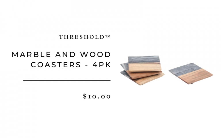 Marble and Wood Coasters - 4pk - Threshold™