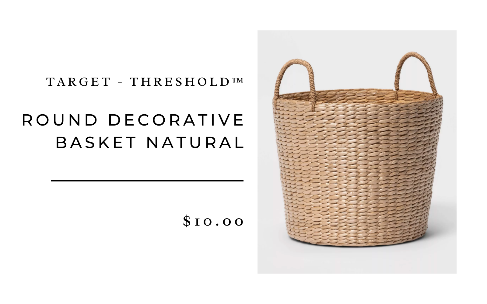 Target Threshold Round Decorative Basket