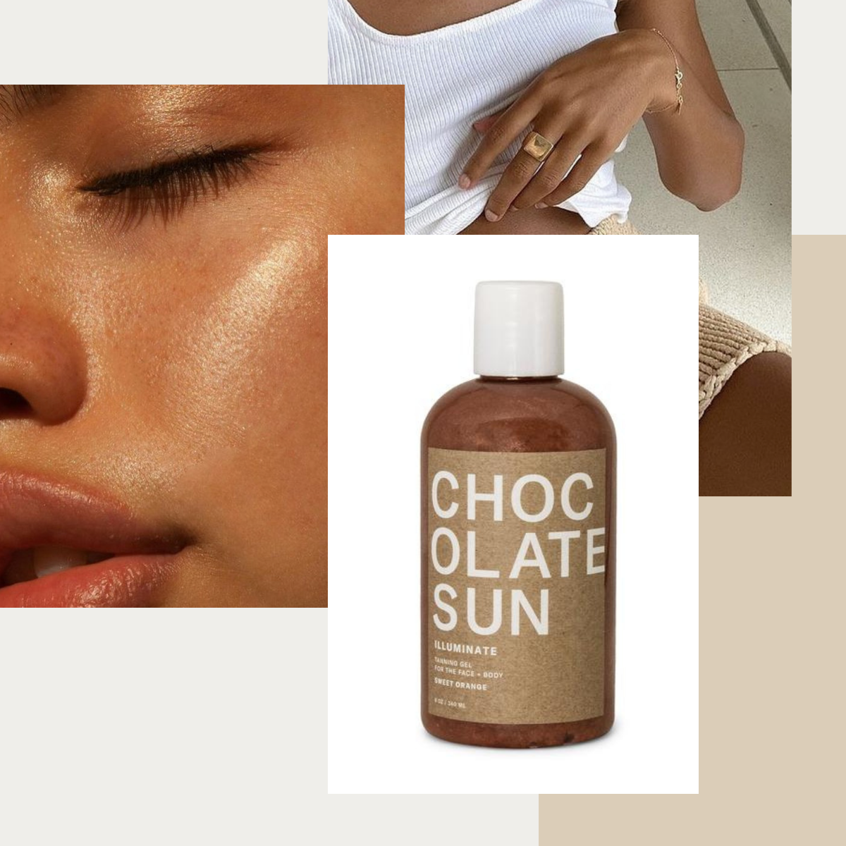 clean chocolate sun face tanner, nontoxic