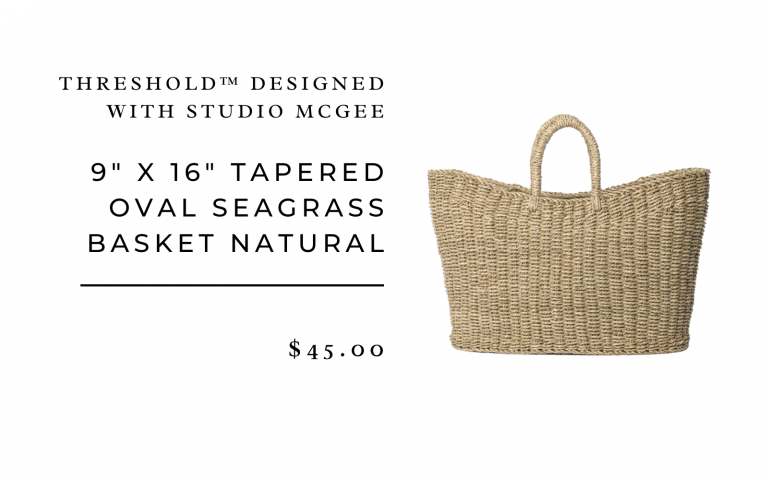 9" x 16" Tapered Oval Seagrass Basket Natural - Threshold™ designed with Studio McGee