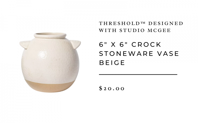 6" x 6" Crock Stoneware Vase Beige - Threshold™ designed with Studio McGee