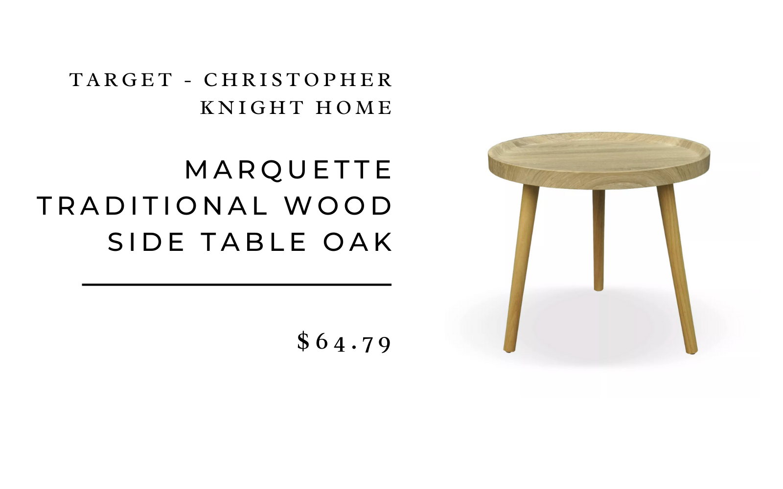 Christopher Knight Home Target Marquette Traditional Wood Side Table Oak