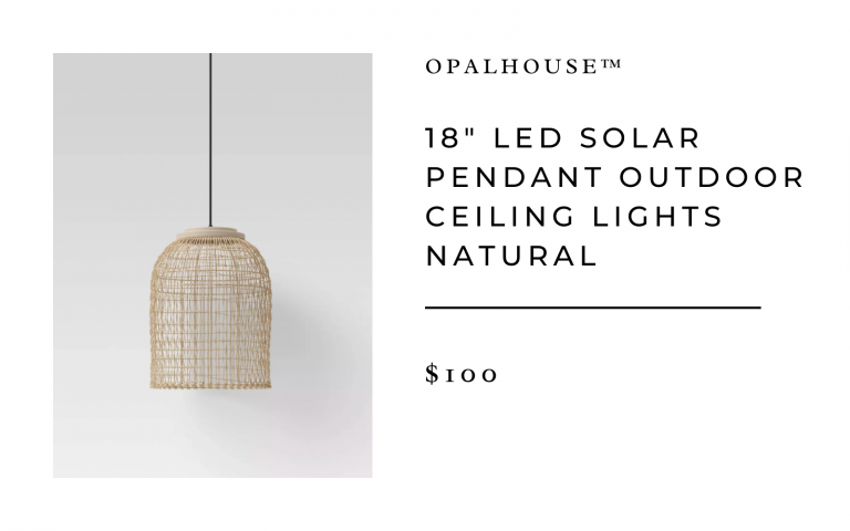 18" LED Solar Pendant Outdoor Ceiling Lights Natural - Opalhouse™