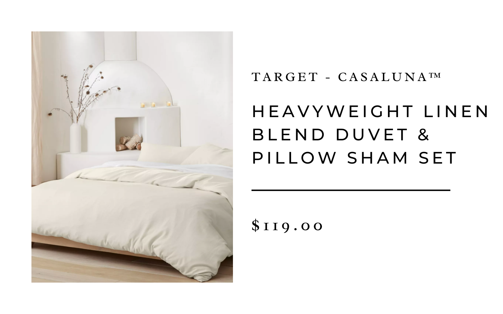 Target Linen Blend Duvet Pillow Sham Set