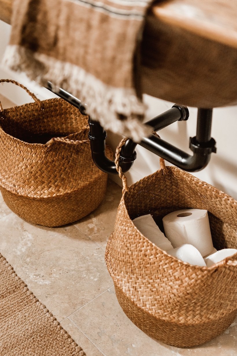 baskets for holding toilet paper