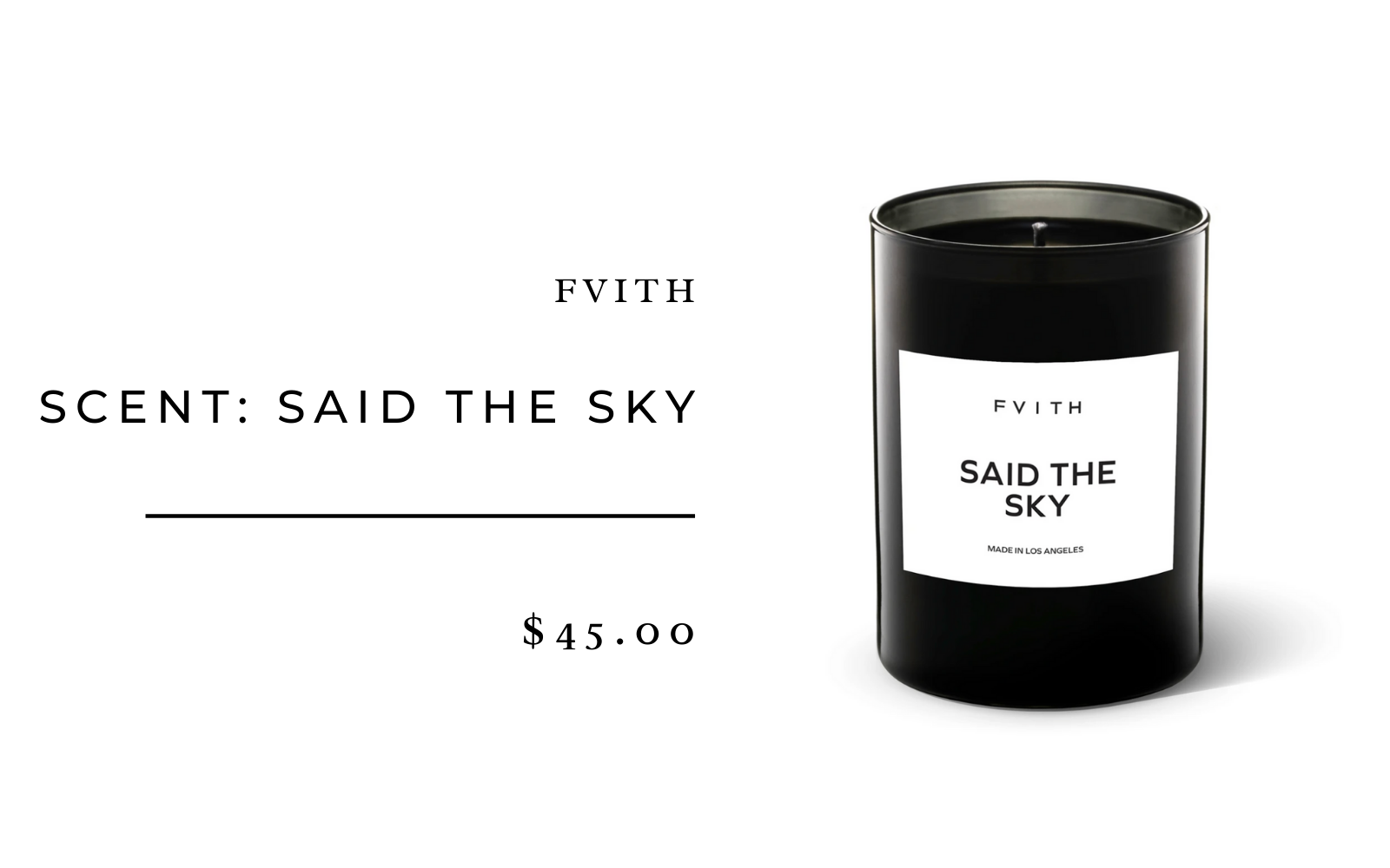 Fvith Said the Sky Candle