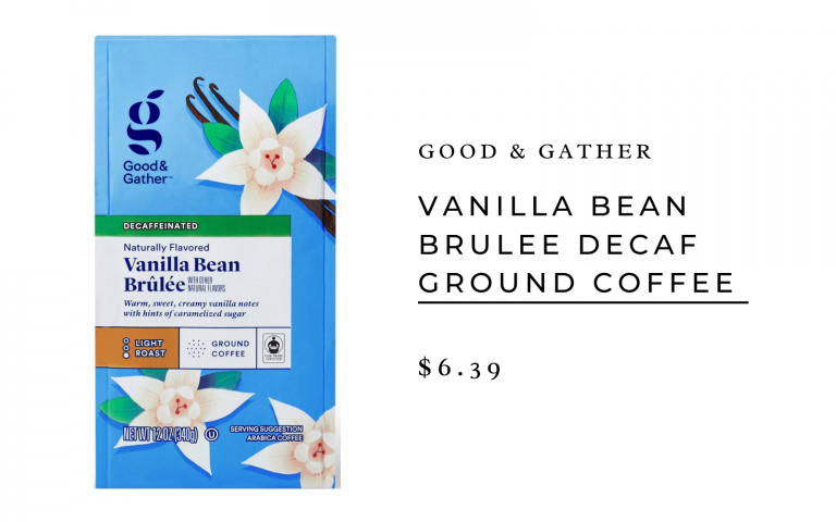 Good & Gather Vanilla Bean Brulee Decaf Ground Coffee