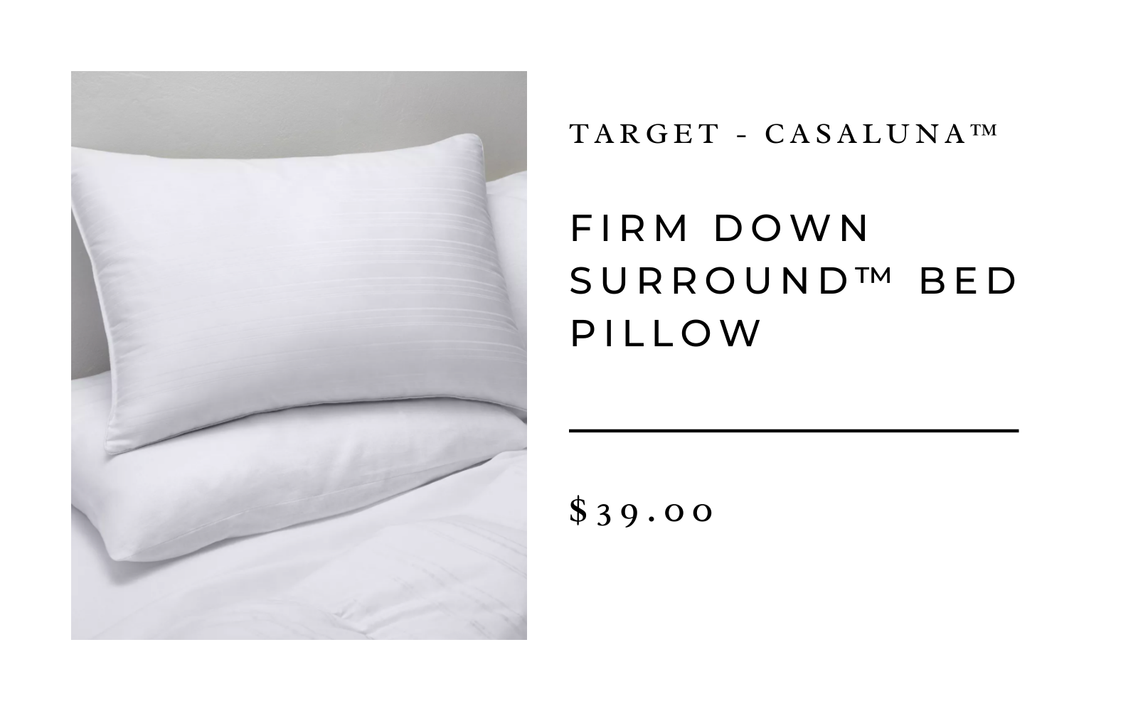 Target Casaluna Firm Down Surround Bed Pillow