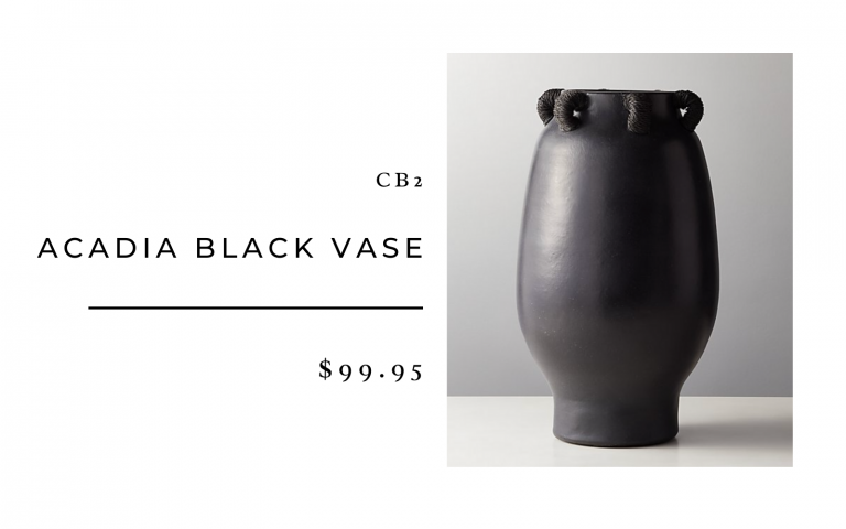 CB2 Acadia Black Vase