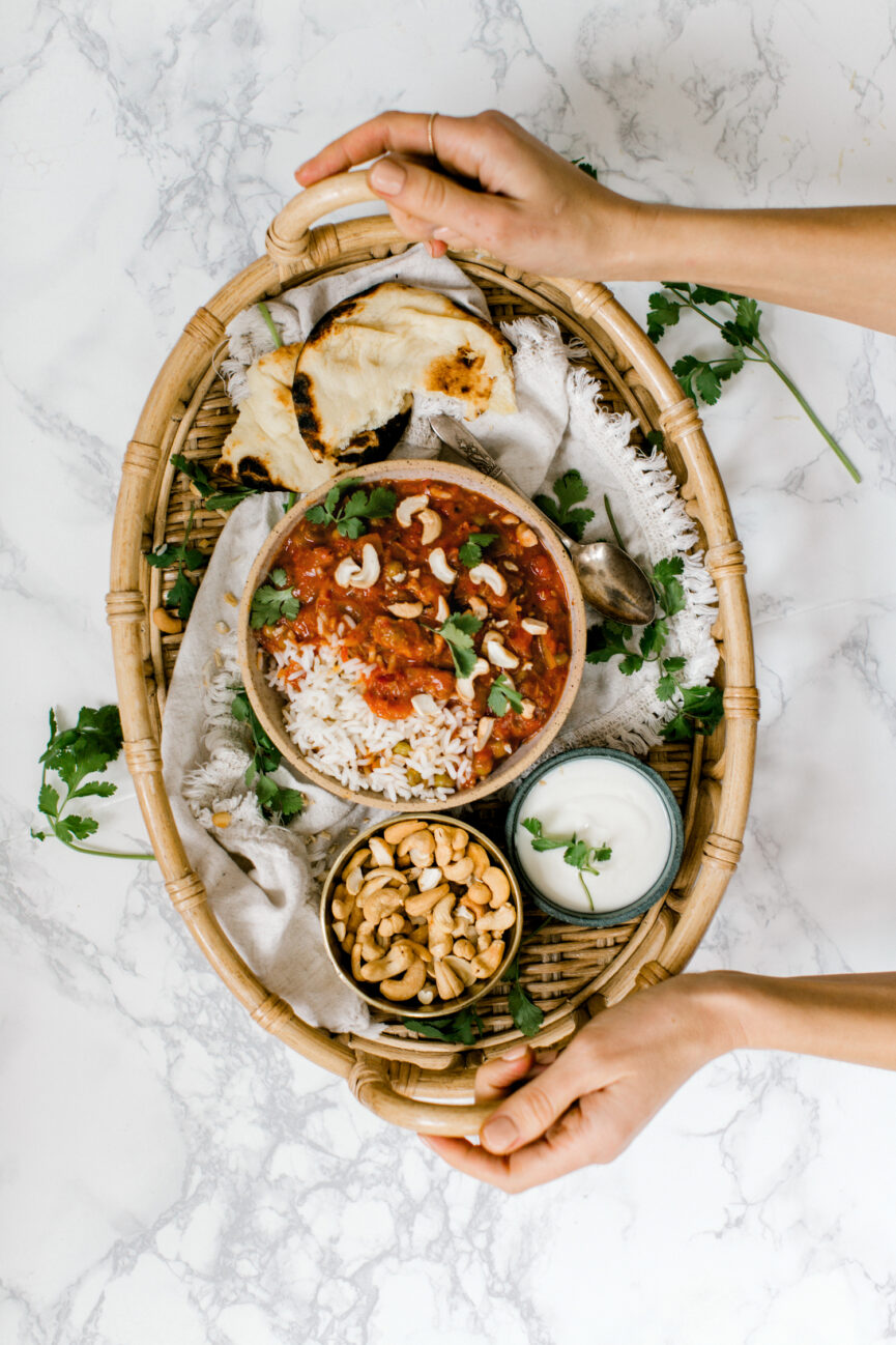 slow cooker tikka masala on tray