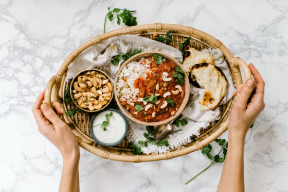 tray with slow cooker tikka masala