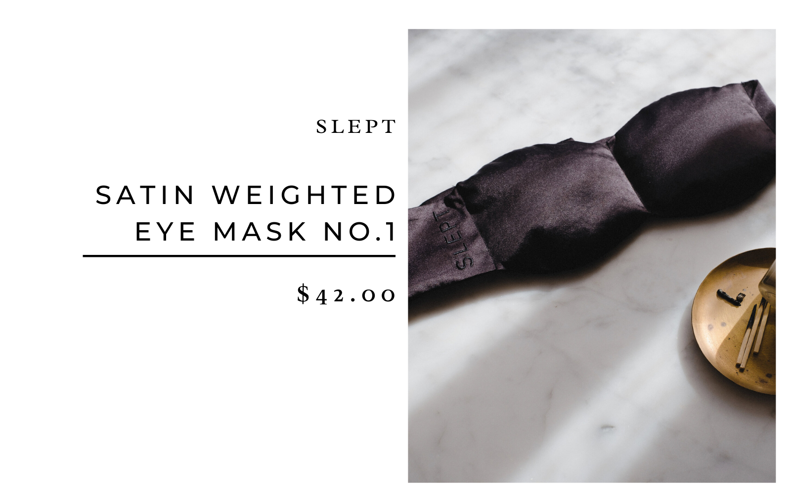 Slept weighted silk mask