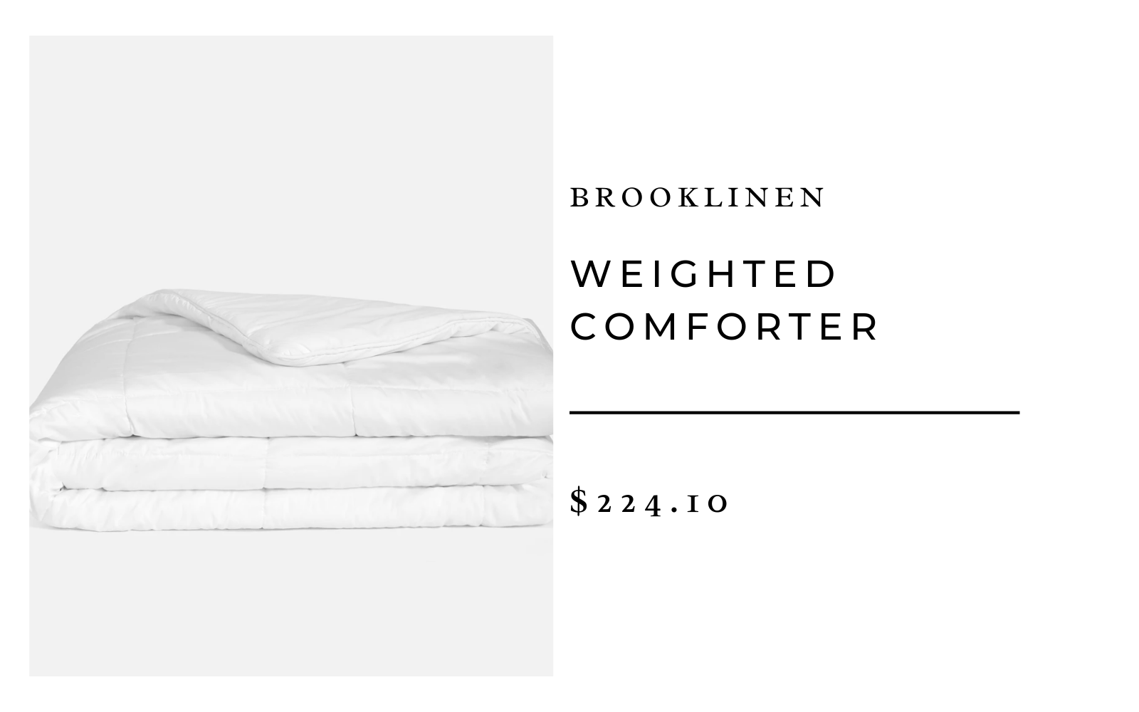 Brooklinen Weighted Comforter