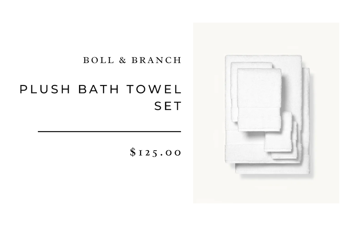 Boll & branch plush bath online towel