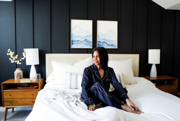 Anna Mae Groves, Stylemakers, Bedroom, Cozy, navy