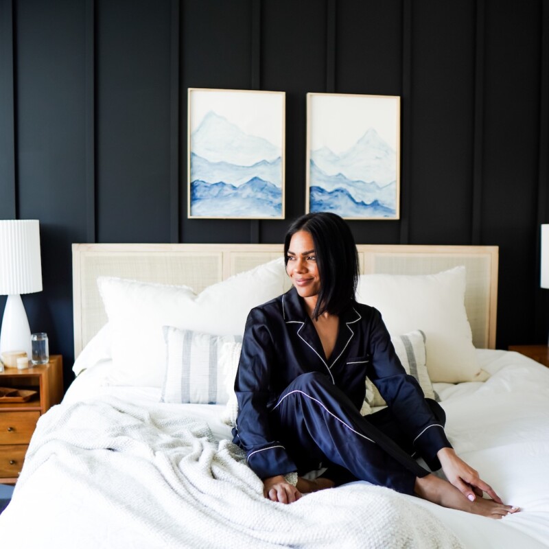 Anna Mae Groves, Stylemakers, Bedroom, Cozy, navy