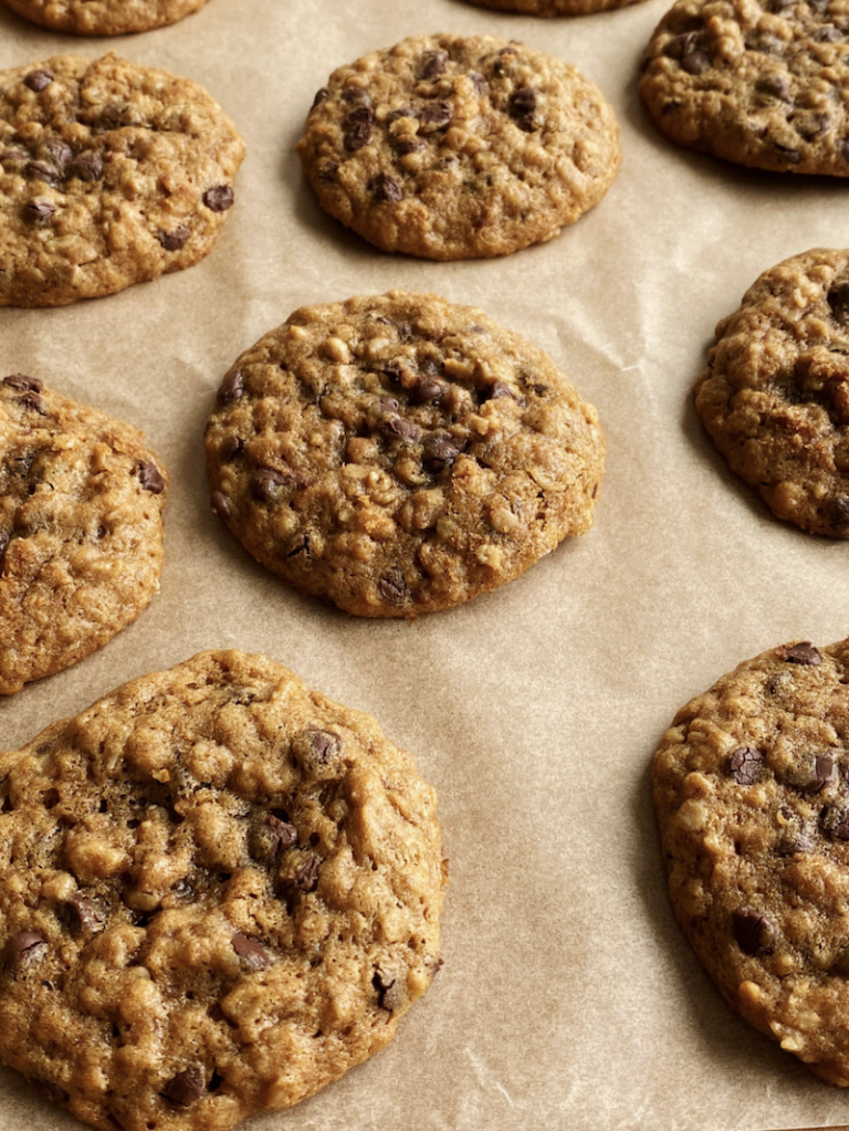 Something Nutritious Chocolate Chip Peanut Butter Oatmeal Cookies