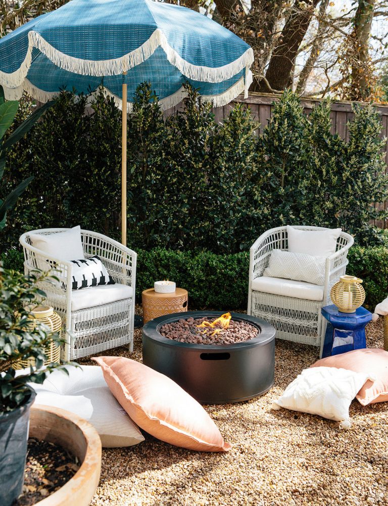 Boho Outdoor Lounge Area with Affordable Target Furniture