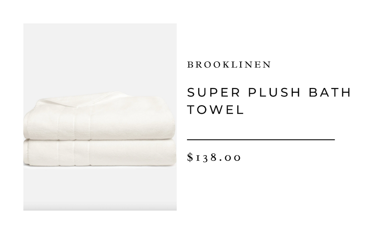 Highly Absorbent Classic Bath Sheets in White by Brooklinen