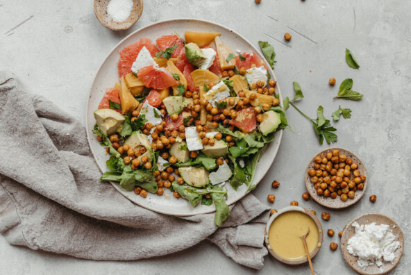 Grapefruit avocado salad chickpea recipes.