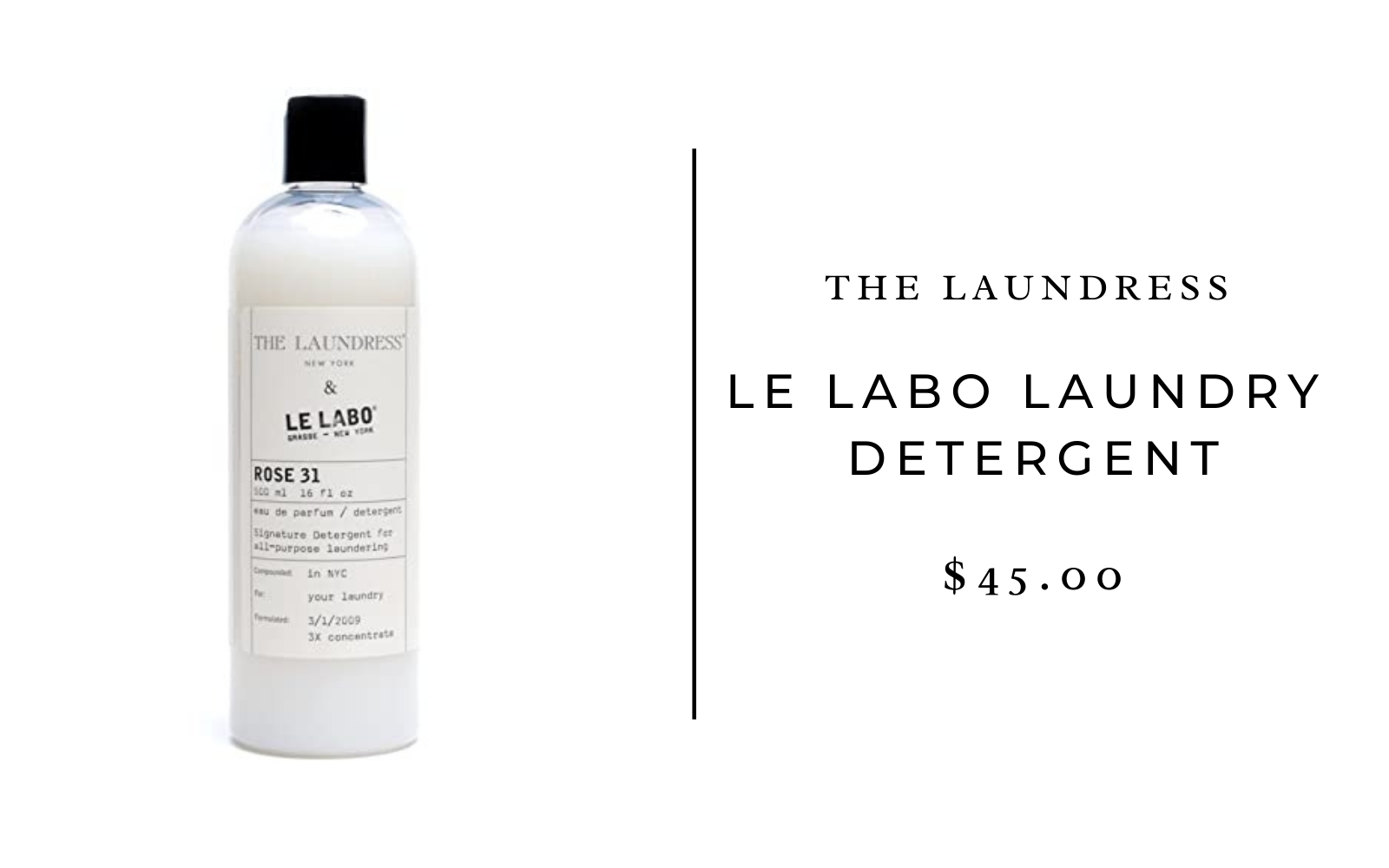 The Laundress x Le Labo Laundry Detergent