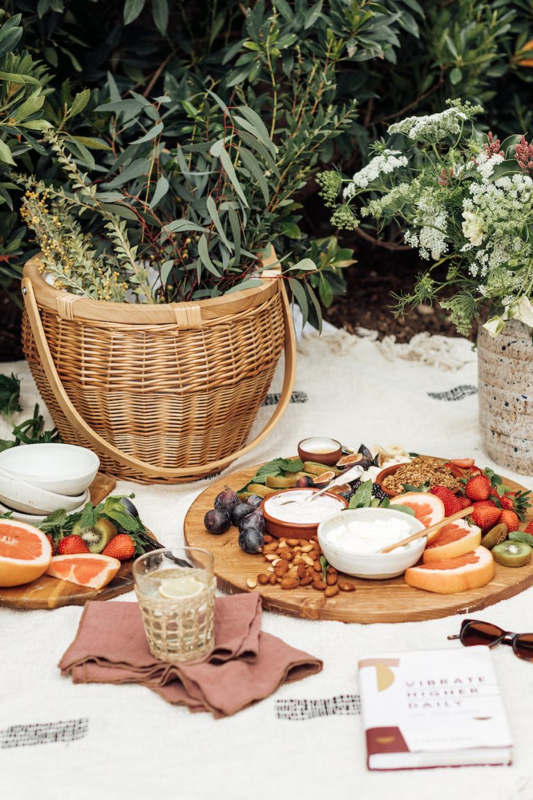 Yogurt & Granola Breakfast Grazing Board for a Mother's Day Picnic