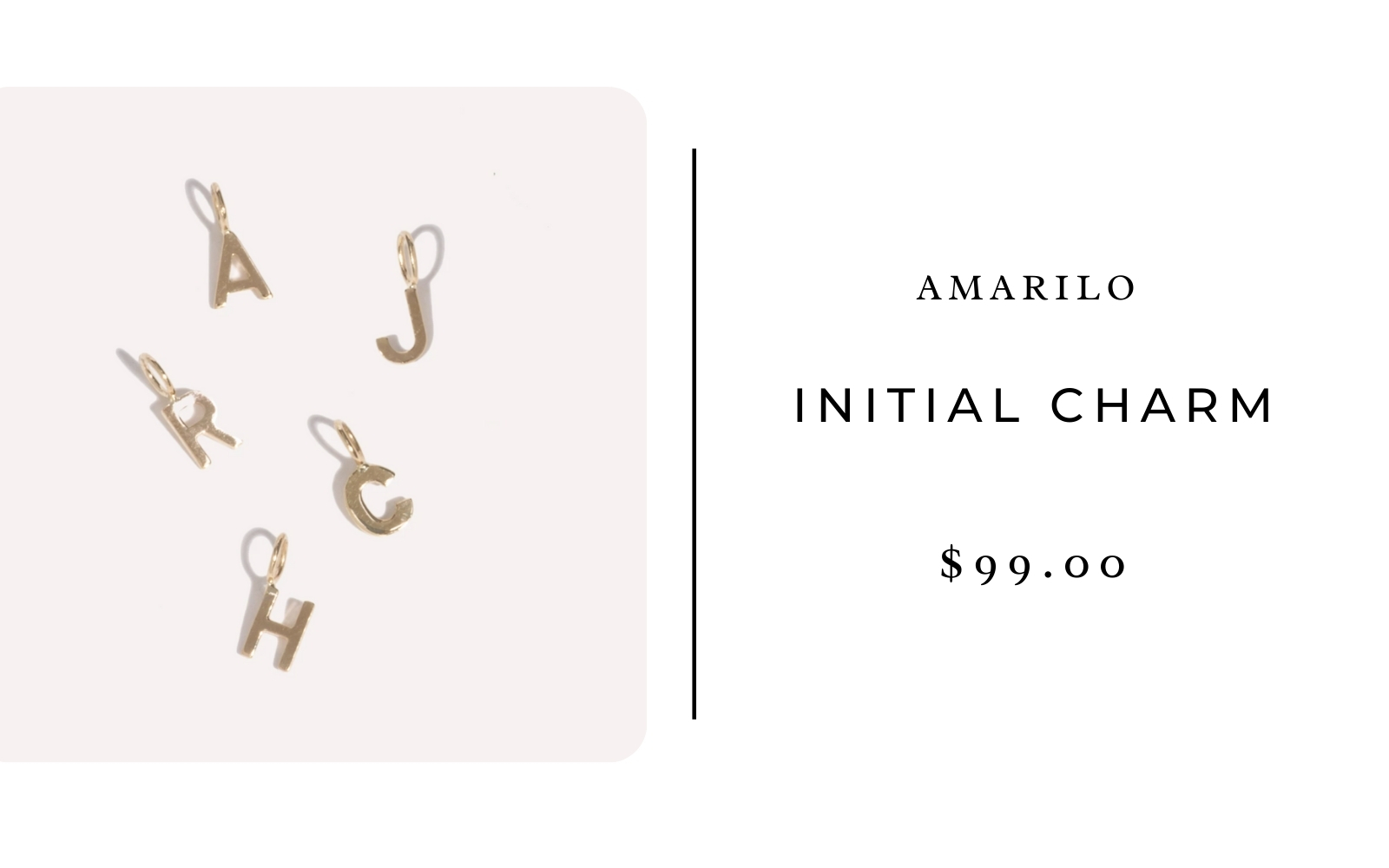 Amarilo Initial Charm